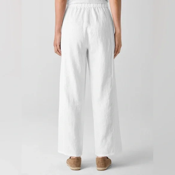 NWT Eileen Fisher Organic Linen Wide-Leg Trouser Pant - Picture 4 of 7
